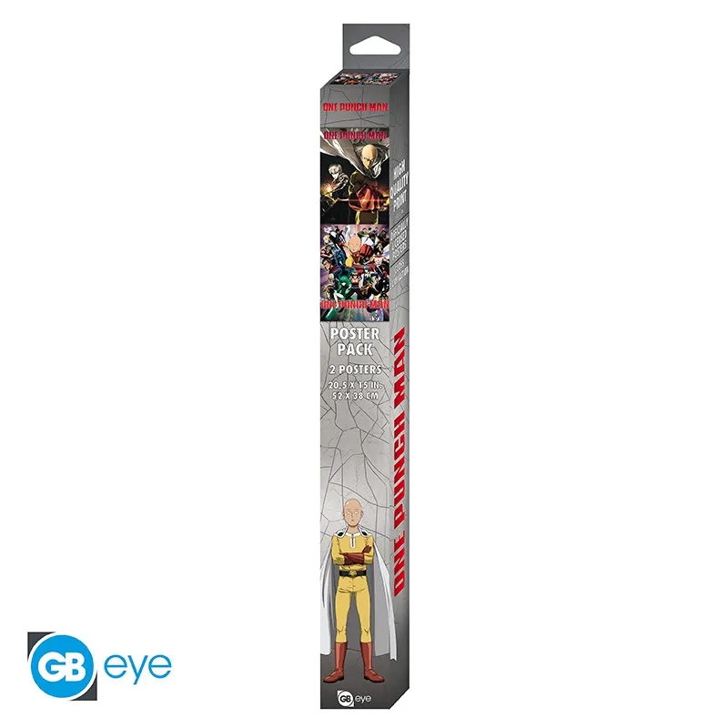 ONE PUNCH MAN - Set 2 Posters Chibi 52x38 - Saitama & Genos